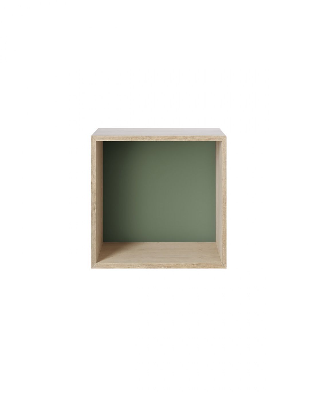 MINI STACKED STORAGE SYSTEM M - oak/dusty green - Muuto