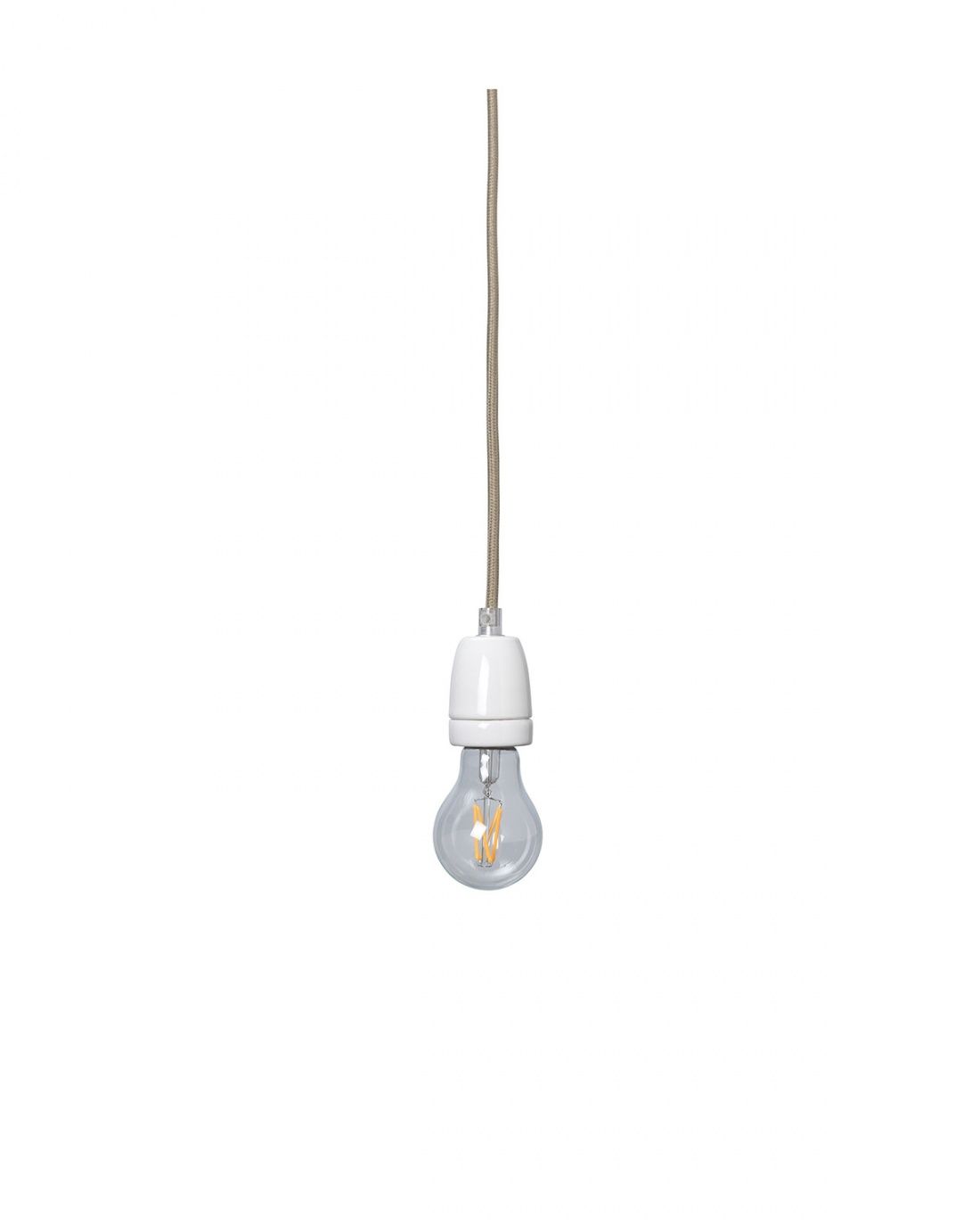 Fabric Cord set Ceramic Socket 4m - Pendant