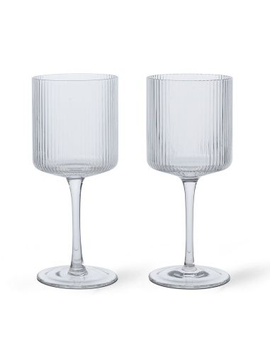 Ferm Living - Ripple white wine glasses - Set of 2 | Living Space Store